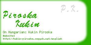 piroska kukin business card